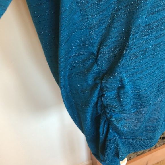 DKNY Jeans Lightweight Plus Teal Sweater- NWT - Picture 4 of 10